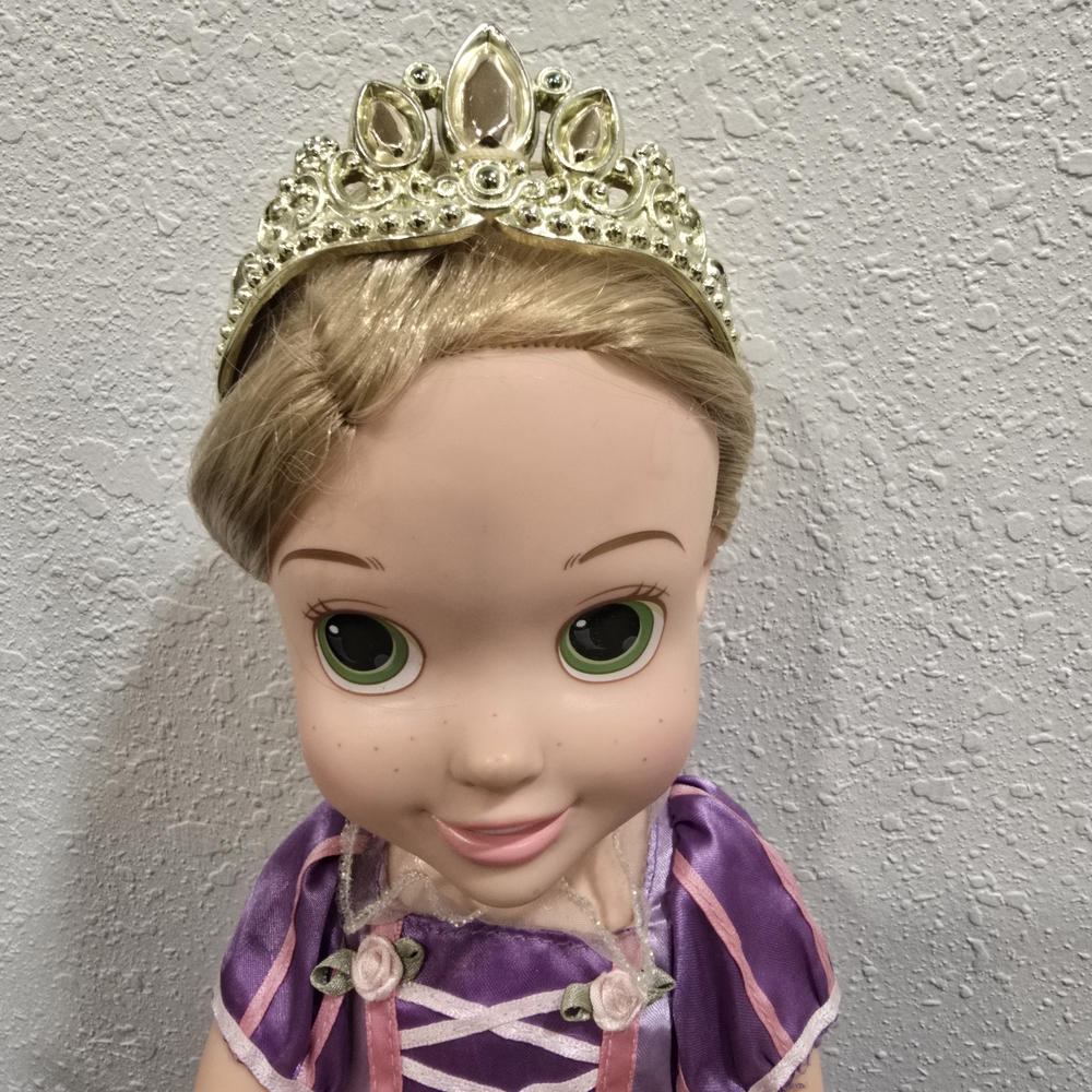 Princess  Rapunzell Doll with Purple Dress and Gold Tiara 15" Tall Doll